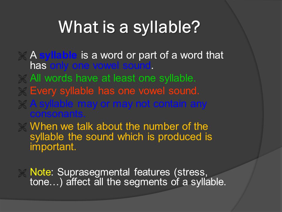 Syllable. ppt video online download